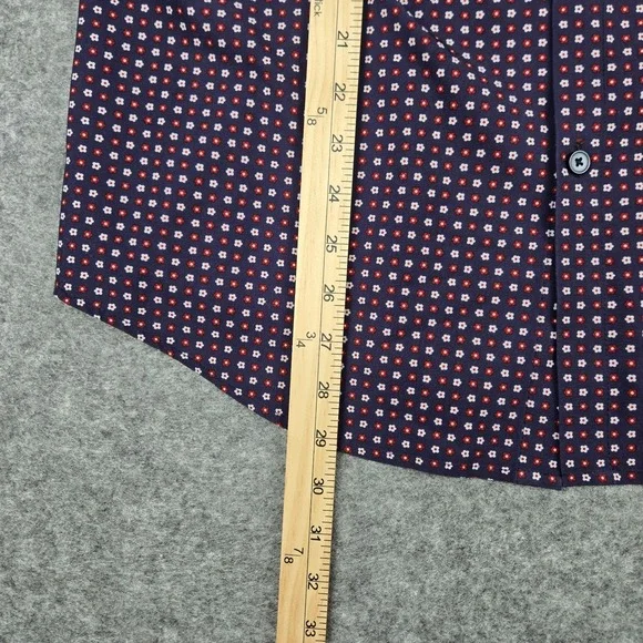 Mizzen + Main Performance Shirt Leeward Short Sleeve Mens Large Trim Fit Floral - Picture 7 of 9